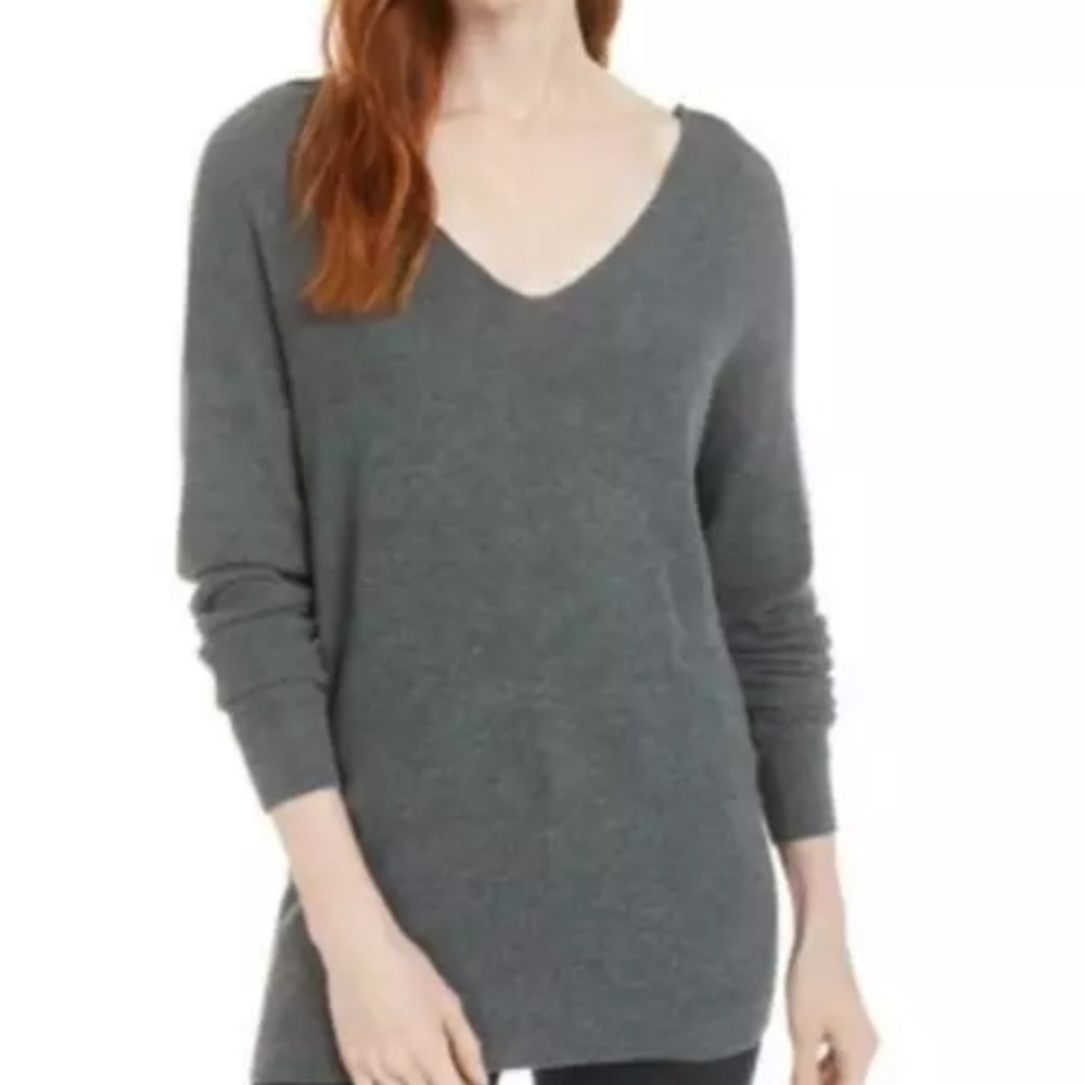 Bar III Twist 2 Way Sweater Gray